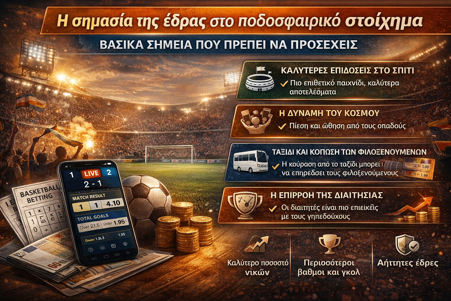 Η σημασία της έδρας στο ποδοσφαιρικό στοίχημα