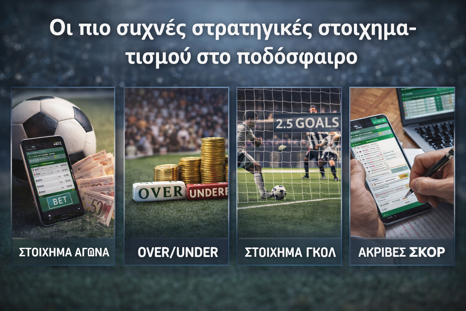 Οι πιο συχνές στρατηγικές στοιχηματισμού στο ποδόσφαιρο